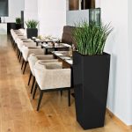 Doniczka plastikowa Lechuza Alto Czarna