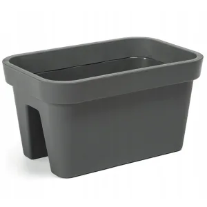 Doniczka balkonowa balustradowa antracytowa