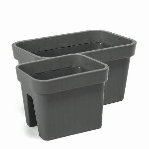 Doniczka balkonowa balustradowa antracytowa