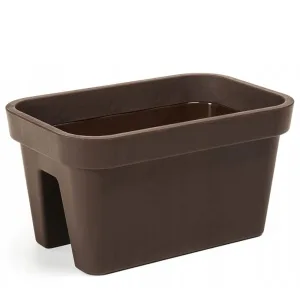 Doniczka balkonowa balustradowa mokka