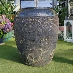 Doniczka ceramiczna ogrodowa wysoka zielono szara