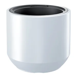 Doniczka plastikowa "Walec średni" biała