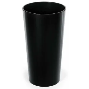 Doniczka plastikowa z wkładem okrągła czarna