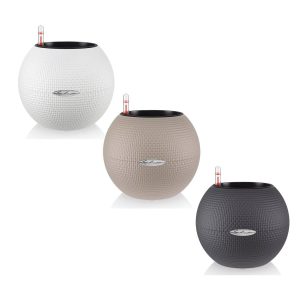 Doniczka plastikowa Lechuza Puro Piaskowy Brąz