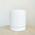 Doniczka plastikowa z podstawką biała