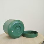 Doniczka plastikowa z podstawką zielona