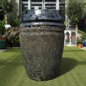 Doniczka ceramiczna ogrodowa wysoka czarna