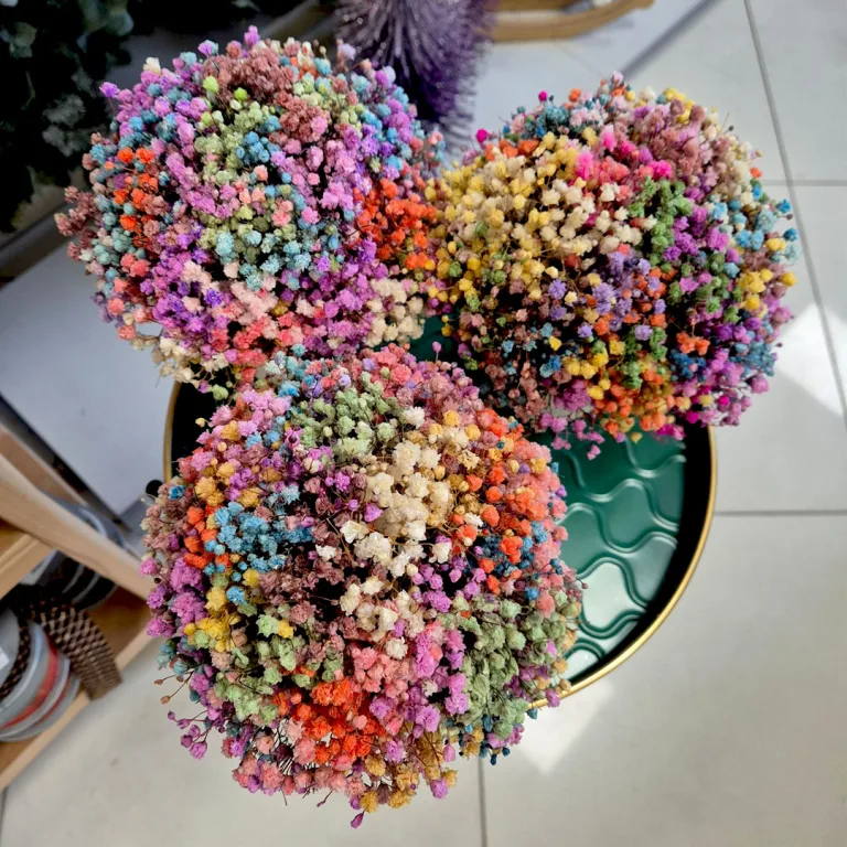 Gipsówka stabilizowana wiecznie żywa flower box