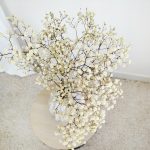 Gipsówka stabilizowana wiecznie żywa biała mały bukiet