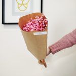 Gipsówka stabilizowana wiecznie żywa ciemno różowa mały bukiet