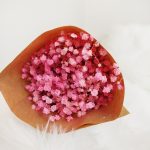 Gipsówka stabilizowana wiecznie żywa ciemno różowa mały bukiet