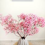 Gipsówka stabilizowana wiecznie żywa ciemno różowa mały bukiet