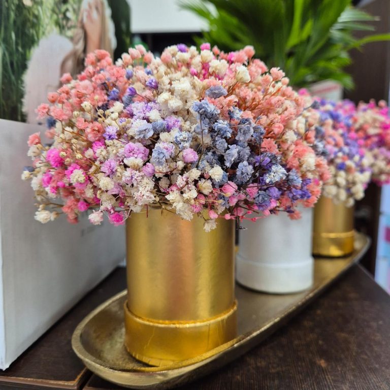 Gipsówka stabilizowana wiecznie żywa flower box