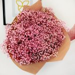 Gipsówka stabilizowana wiecznie żywa ciemno różowa duży bukiet