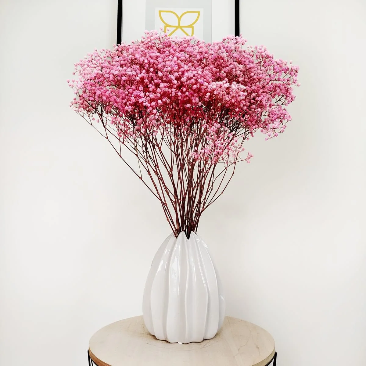 Gipsówka stabilizowana wiecznie żywa ciemno różowa duży bukiet