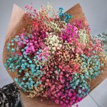 Gipsówka stabilizowana wiecznie żywa mix kolorów duży bukiet