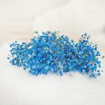 Gipsówka stabilizowana wiecznie żywa niebieska ciemna mały bukiet