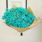 Gipsówka stabilizowana wiecznie żywa niebieska duży bukiet