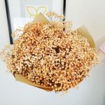 Gipsówka stabilizowana wiecznie żywa pomarańczowa duży bukiet