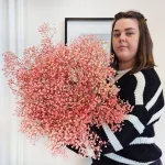 Gipsówka stabilizowana wiecznie żywa różowa duży bukiet