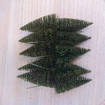 Ozdoba zielone drzewko 10 szt. h16xd5 cm