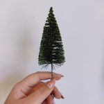 Ozdoba zielone drzewko 10 szt. h16xd5 cm
