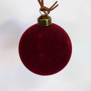 Bombka welurowa mix h8cm