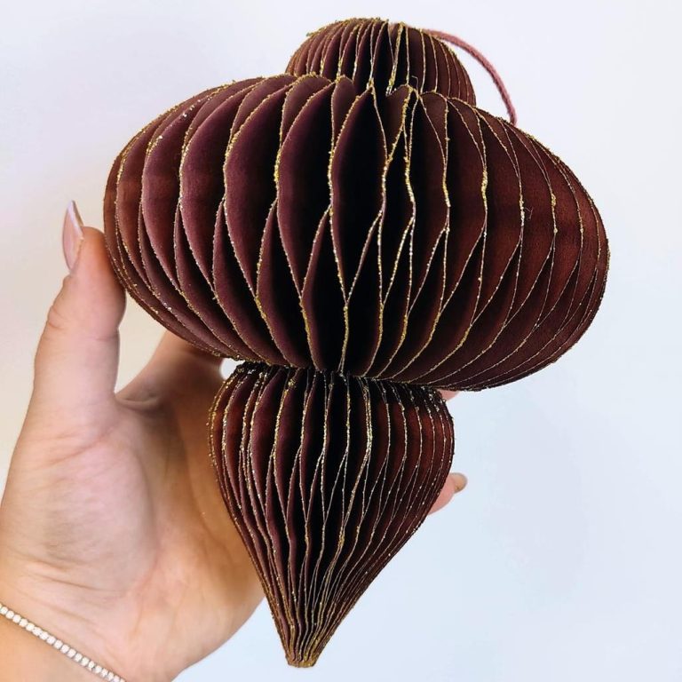 Zawieszka, bombka papierowa sopel h18cm