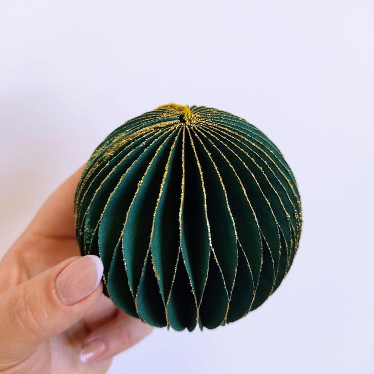 Zawieszka, bombka papierowa h8cm