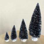 Ozdoba zestaw ośnieżonych choinek