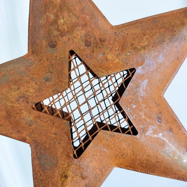 Metalowa zawieszka, ozdoba na choinkę, gwiazda 19cm