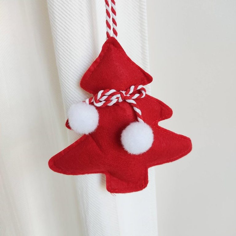 Materiałowa zawieszka, ozdoba na choinkę, h13cm