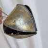 Dzwon metalowy dysk, zawieszka h18cm + sznur