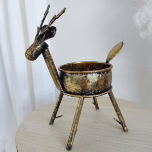 Świecznik jeleń, metalowy h30cm