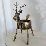 Świecznik jeleń, metalowy h30cm