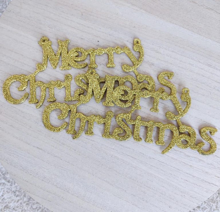 Ozdoba świąteczna napis, pik 2szt