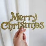 Ozdoba świąteczna napis, pik 2szt