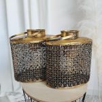 Latarnia metalowa, antyczna siatka 31x31cm