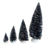 Ozdoba zestaw ośnieżonych choinek