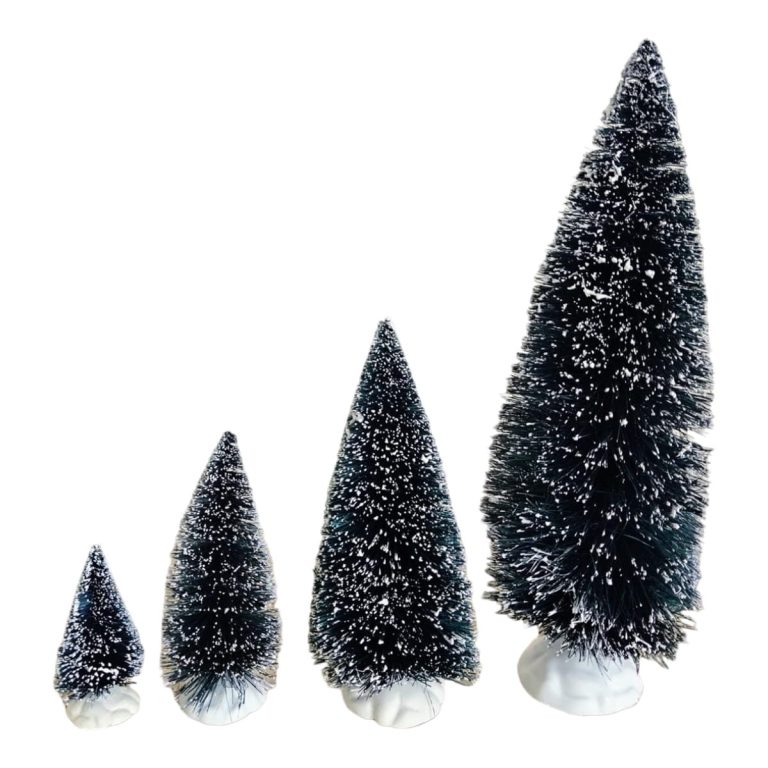 Ozdoba zestaw ośnieżonych choinek