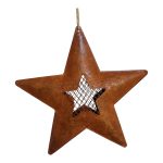 Metalowa zawieszka, ozdoba na choinkę, gwiazda 19cm