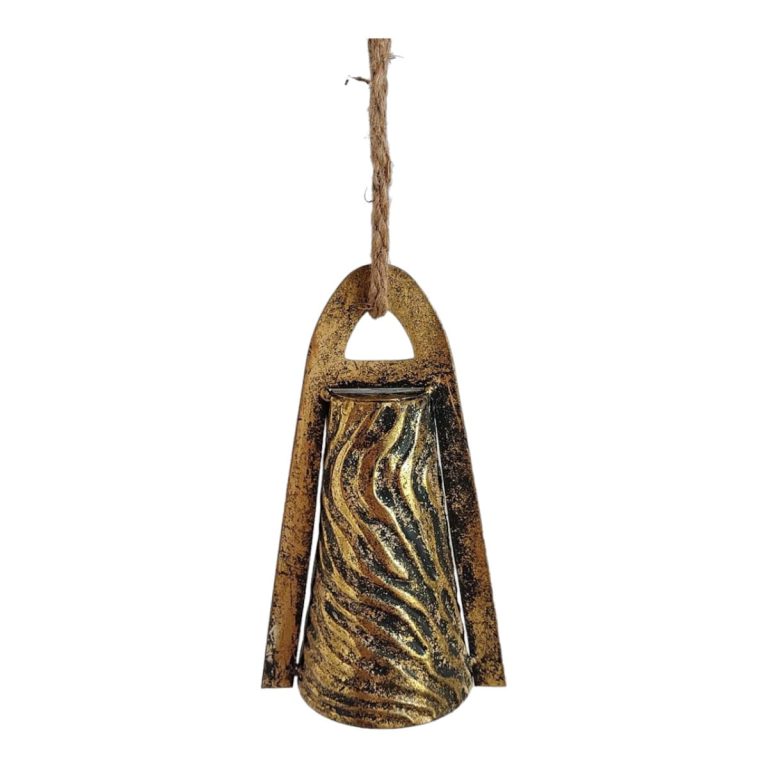 Dzwon trójkątny metalowy h19cm