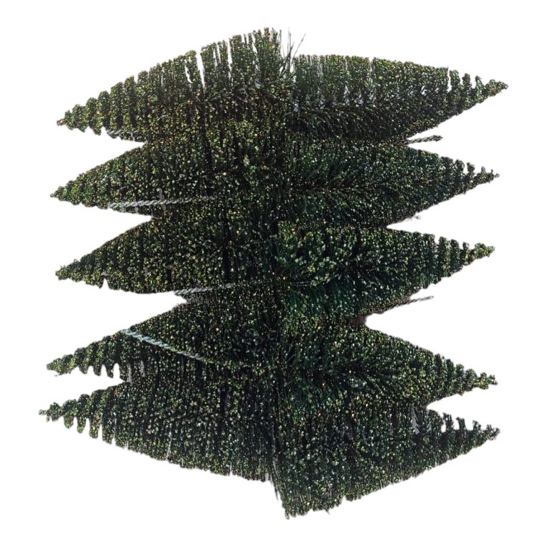 Ozdoba zielone drzewko 10 szt. h16xd5 cm