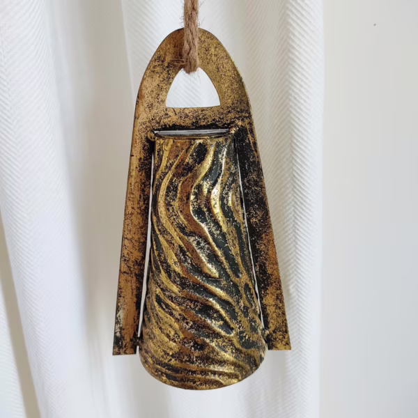Dzwon trójkątny metalowy h19cm