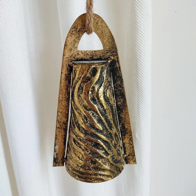 Dzwon trójkątny metalowy h19cm