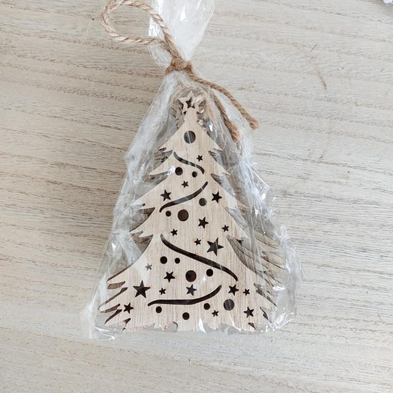 Choinka drewniana zawieszka 8szt