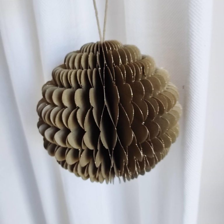 Zawieszka, bombka papierowa h15cm