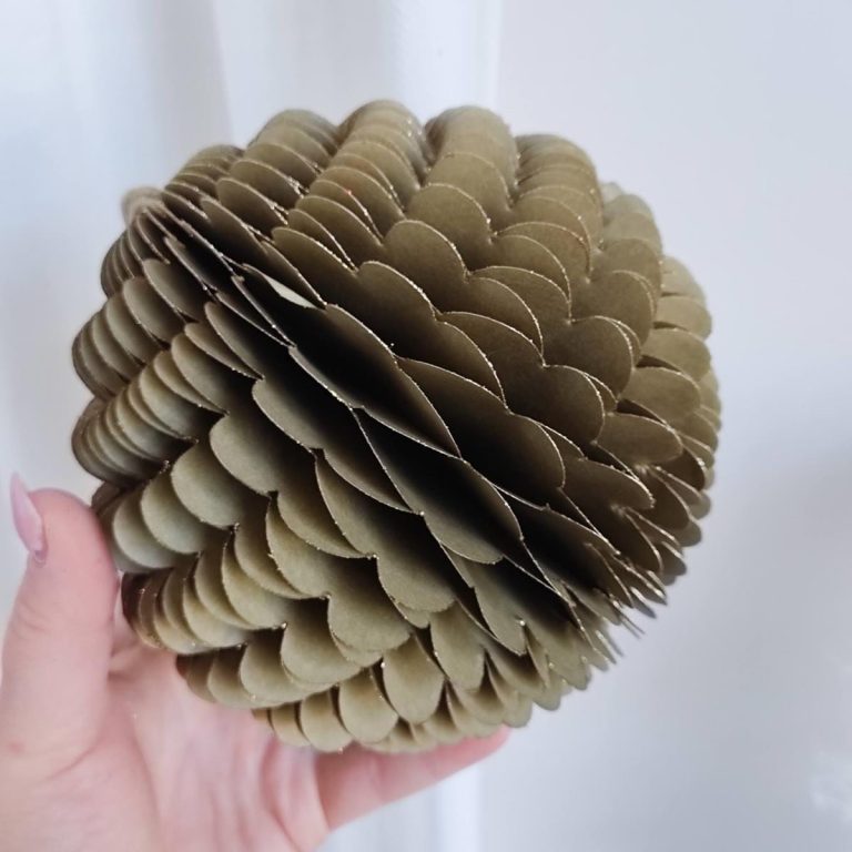 Zawieszka, bombka papierowa h15cm