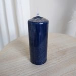 Świeca walec, niebieski