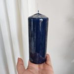 Świeca walec, niebieski